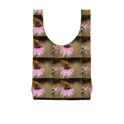 Shopping bag, Butterflies, bees and sunny flowers