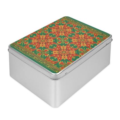 Holiday Pattern Biscuit Tin