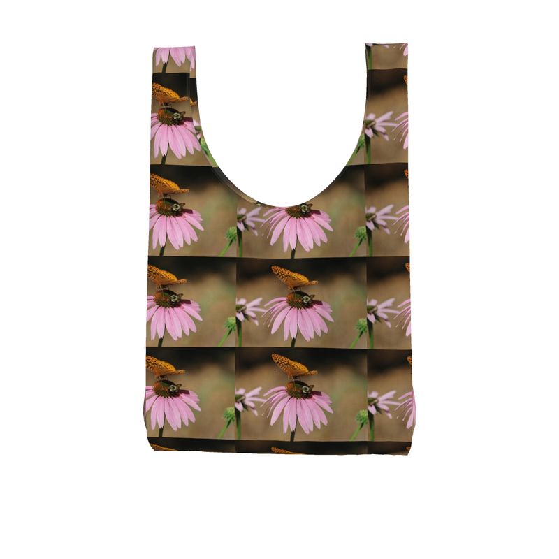 Shopping bag, Butterflies, bees and sunny flowers