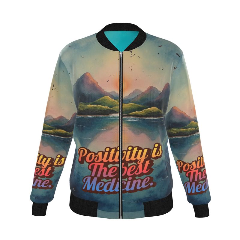 Women's Reversible Silk Bomber Jacket