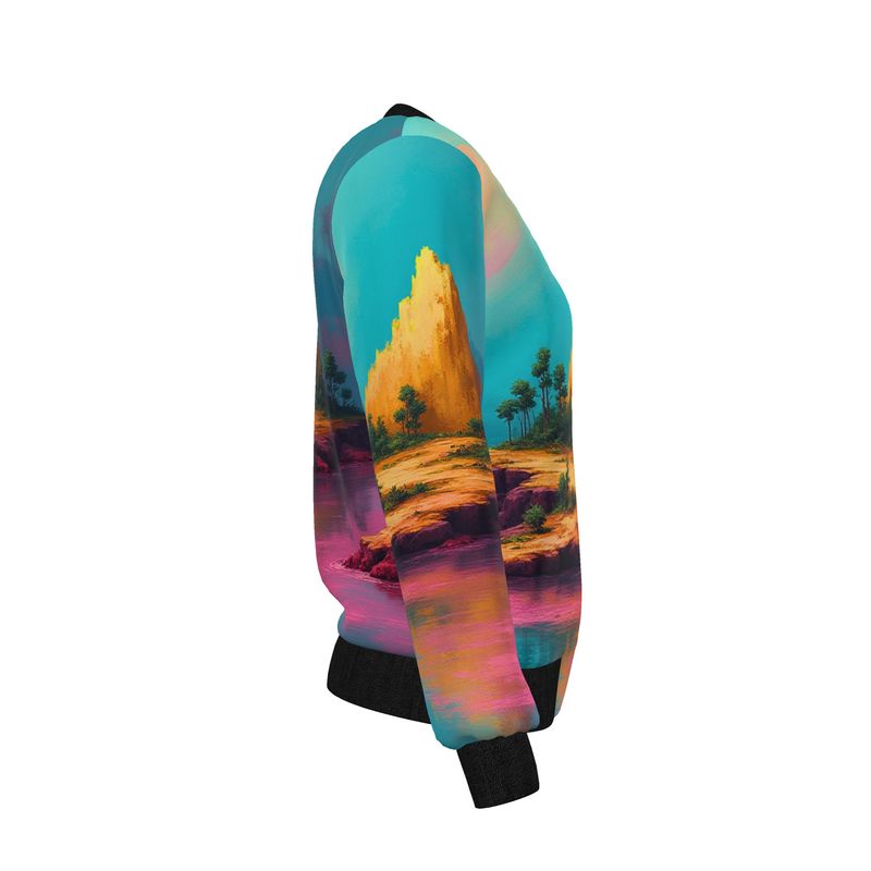 Women's Reversible Silk Bomber Jacket