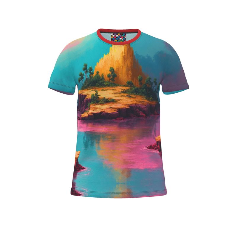 Cut And Sew All Over Print T Shirt