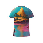 Cut And Sew All Over Print T Shirt