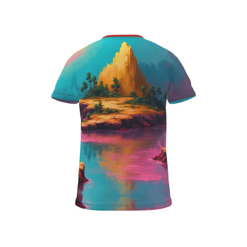 Cut And Sew All Over Print T Shirt