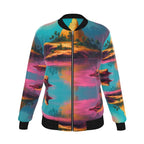 Women's Reversible Silk Bomber Jacket