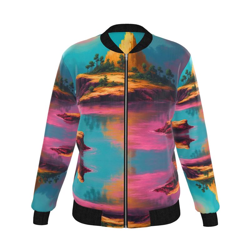 Women's Reversible Silk Bomber Jacket